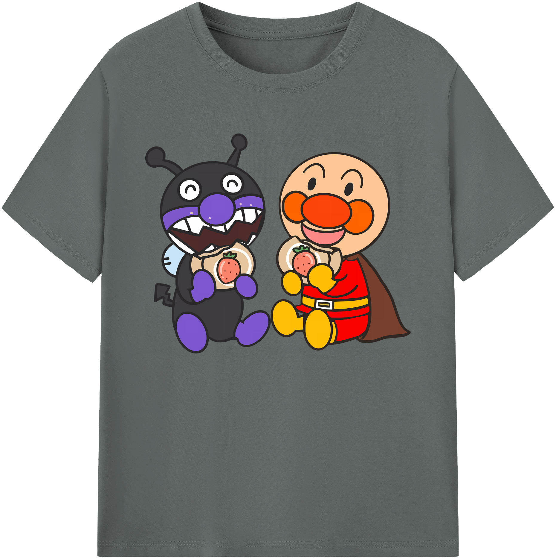 （画像用） アンパンマン Anpanman 綿100％ メンズ半袖Tシャツ｜肌触りやわらか＆通気性